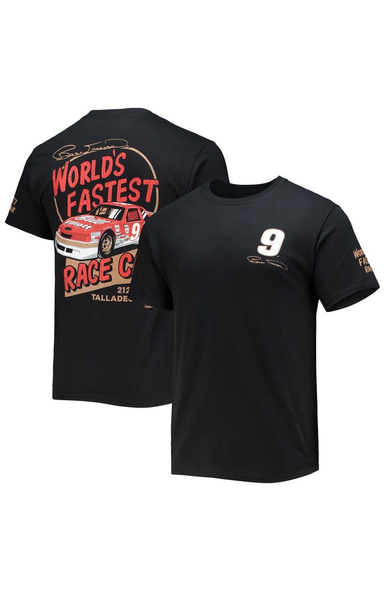 CHECKERED FLAG Men's Checkered Flag Black Bill Elliott Legends 3-Spot T-Shirt, Main, color, Black