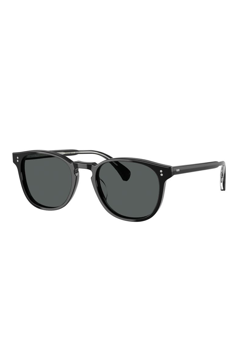 51mm Polarized Round Sunglasses, Alternate, color, BLACK / MIDNIGHT EXPRESS POLAR