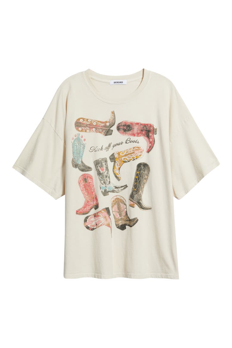Kick Off Your Boots Graphic T-Shirt, Alternate, color, DIRTY WHITE