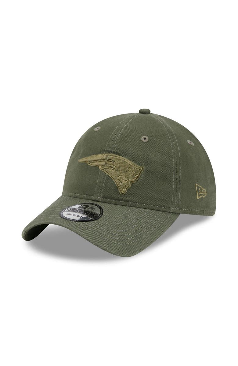 New Era Men's New Era Olive New England Patriots Core Classic 2.0 Tonal 9TWENTY Adjustable Hat, Main, color,