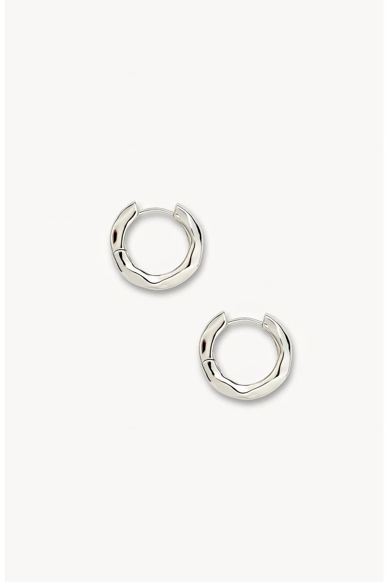 Petite Wavy Hoops, Main, color, Silver