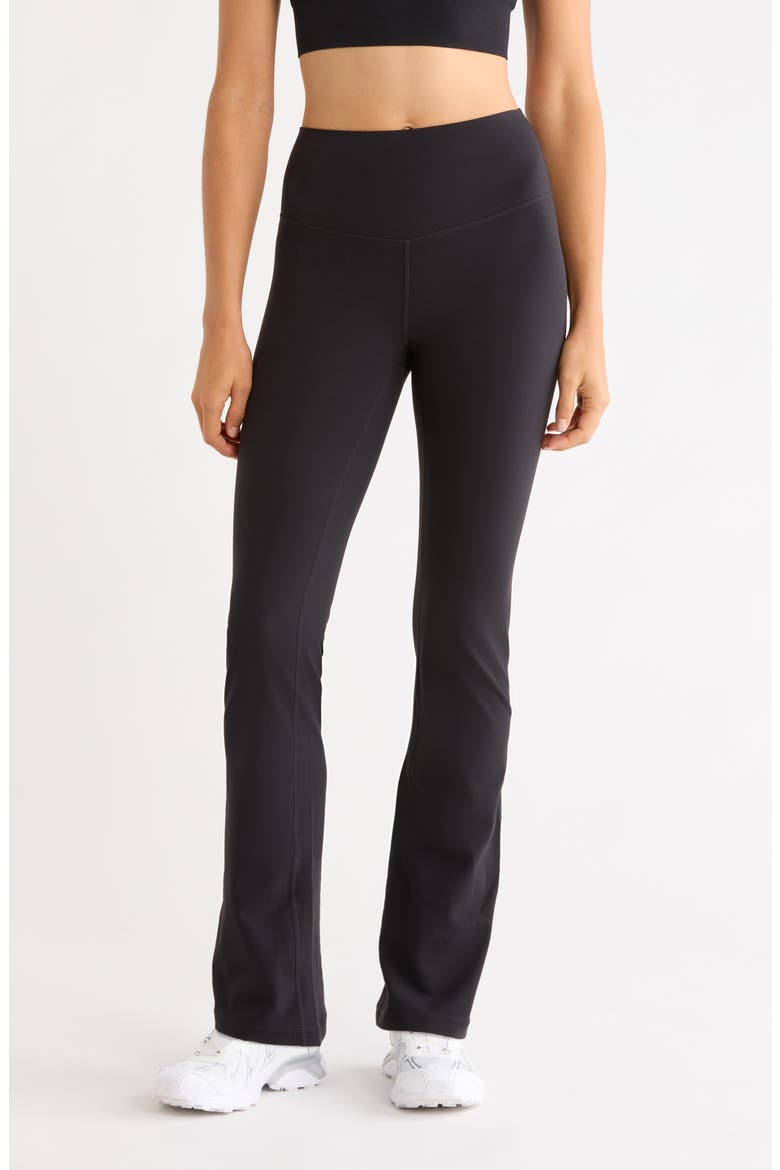 Studio Luxe Bootcut Leggings, Main, color, BLACK