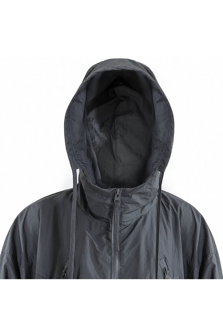 Hooded Windbreaker, Alternate, color, Grey