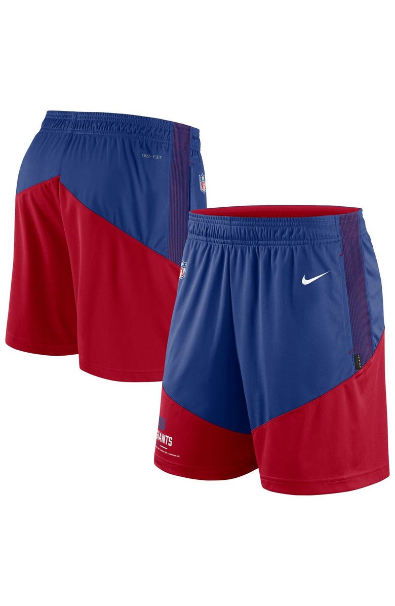 Nike Men's Nike Royal/Red New York Giants Sideline Primary Lockup Performance Shorts, Main, color, Royal