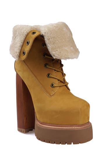 Zigi Aden Faux Shearling Lined Platform Bootie