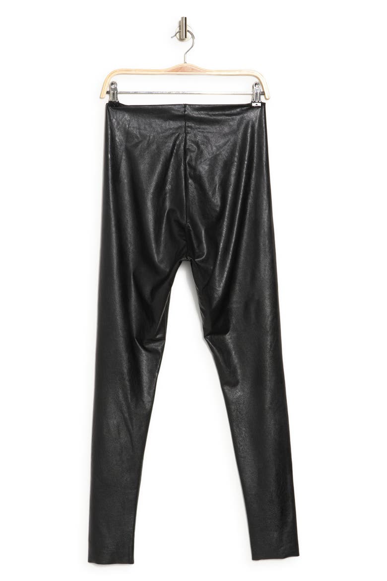 Control Top Faux Leather Leggings, Alternate, color, ESPRESSO