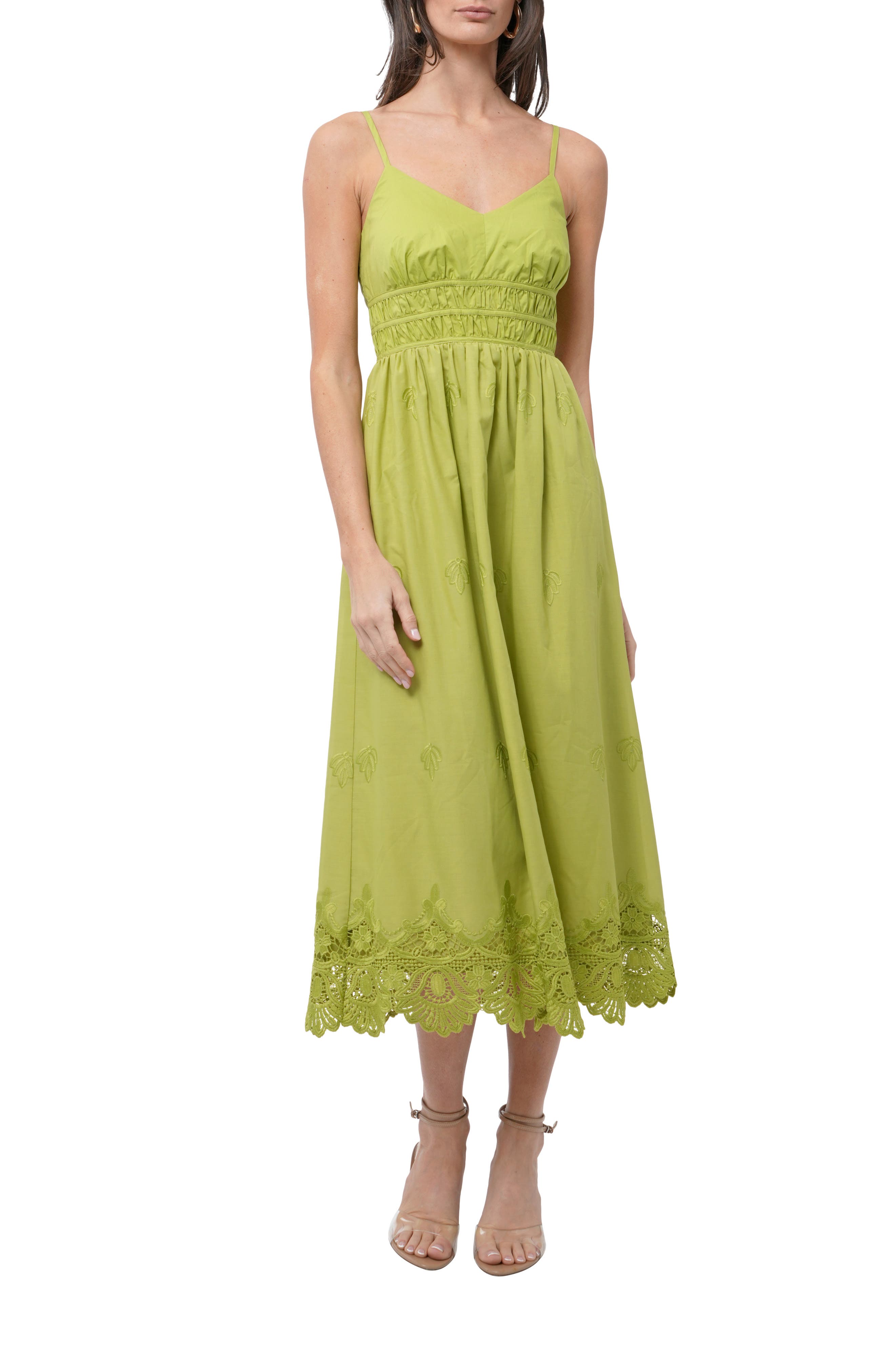 Adelyn Rae Danna Strappy Embroidered Sundress