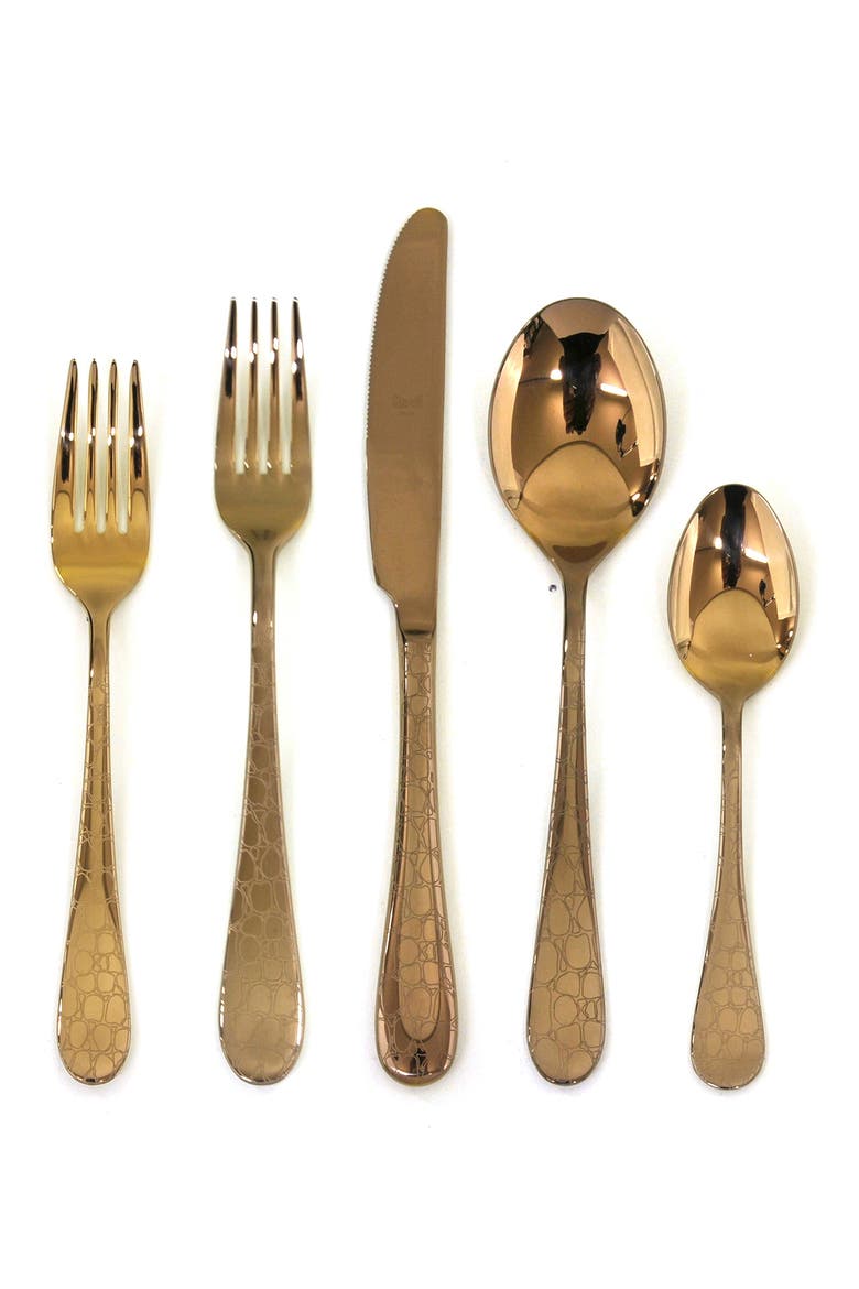 Coccodrillo 5-Piece Place Setting, Main, color, ROSE GOLD