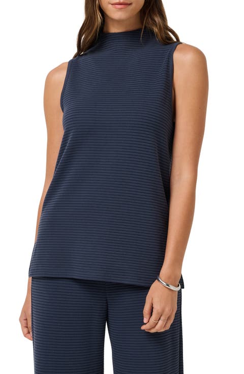Coastal Rib Mock Neck Tank