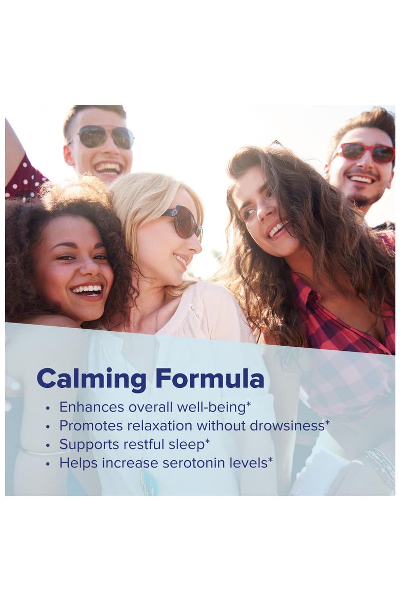 Calming Formula L-Theanine Melatonin 5-HTP MicroLingual Tablets, Alternate, color, White