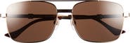 Gucci 58mm Square Metal Frame Sunglasses