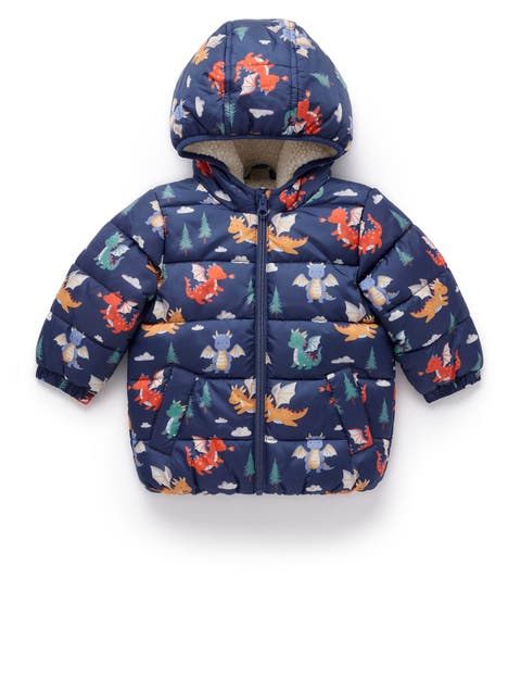 Baby Boy's Shearling Lined Puffer Jacket