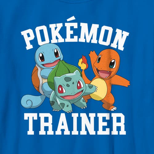 Pokémon Boy's Pokemon Trainer Characters  Graphic T-shirt In Blue