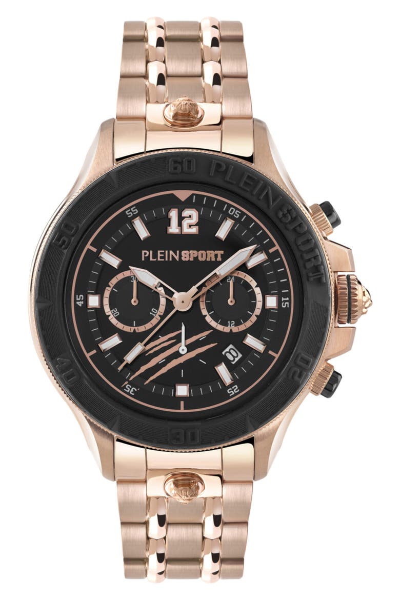 Warrior Tech Quartz Bracelet Watch, 47.5mm, Main, color, ROSE GOLD