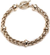 アクセサリー RALPH LAUREN Chain Bangle Lauren Ralph Lauren Two Tone Crystal Roundelle Herringbone
