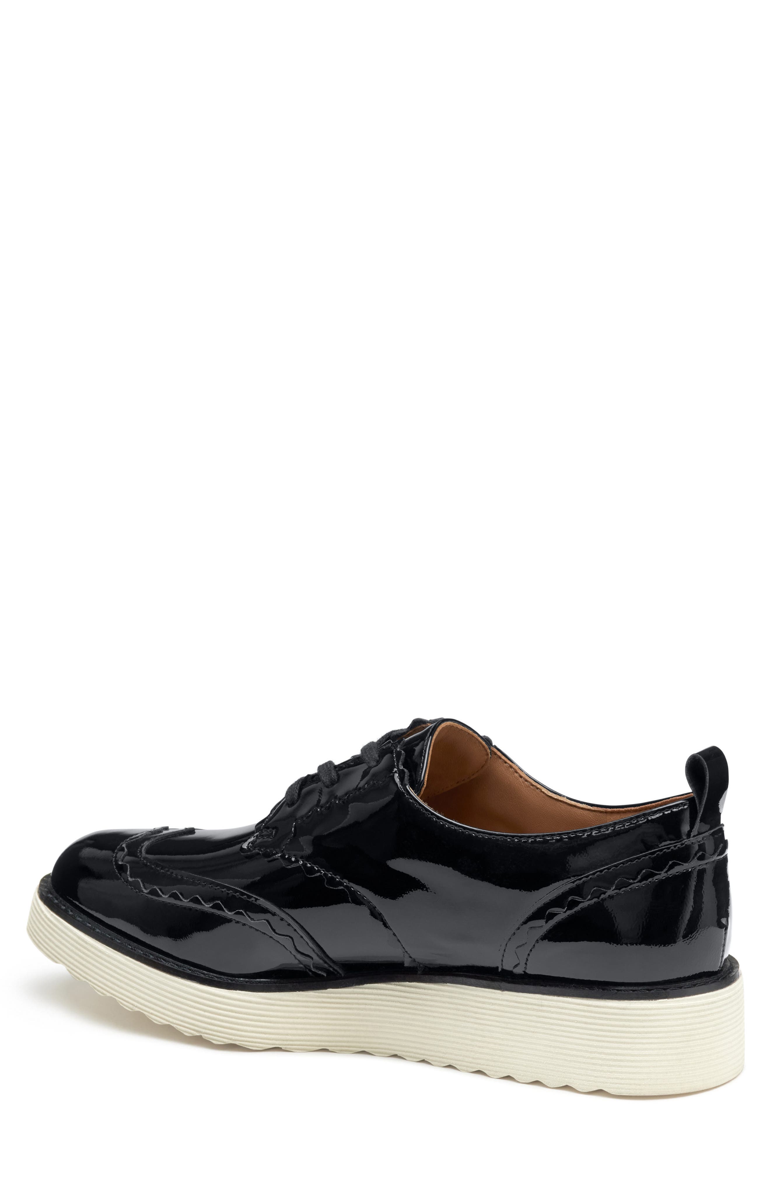 Mitzi Wedge Derby, Alternate, color, BLACK PATENT LEATHER