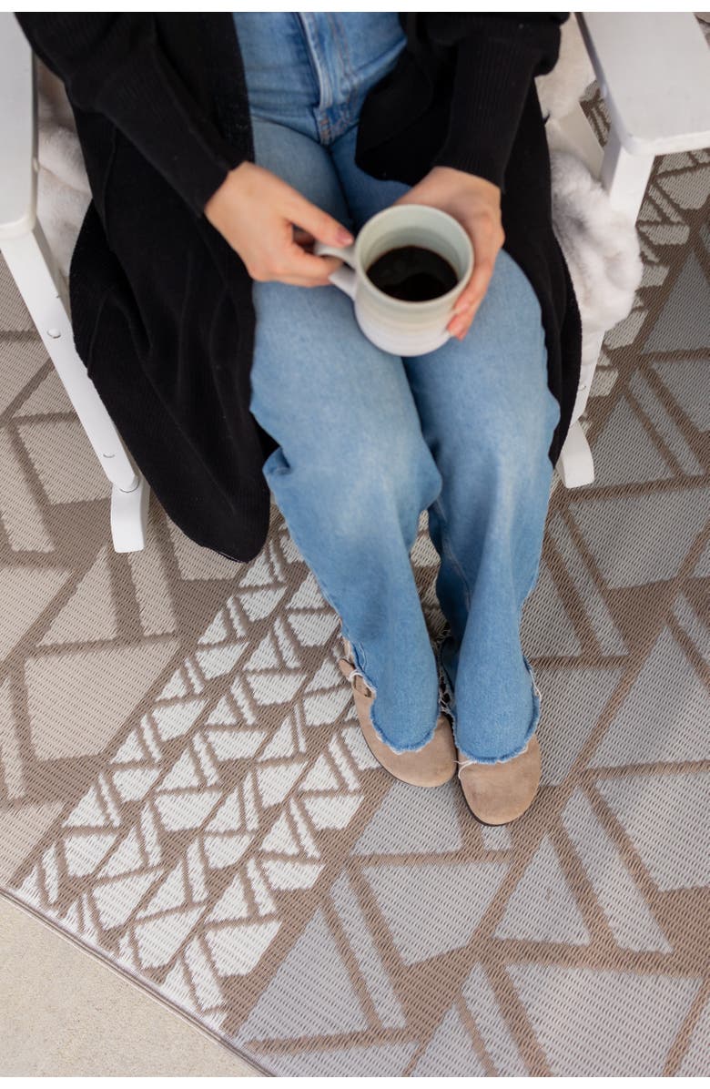 Mad Mats Zig Zag Rug, Alternate, color, Grey - 5'X8'