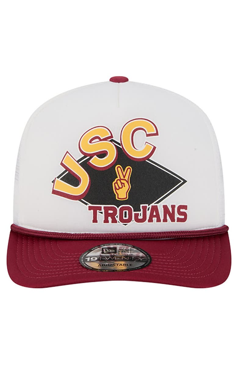 New Era Men's New Era  White USC Trojans Diamond 19TWENTY Golfer Adjustable Hat, Alternate, color, White