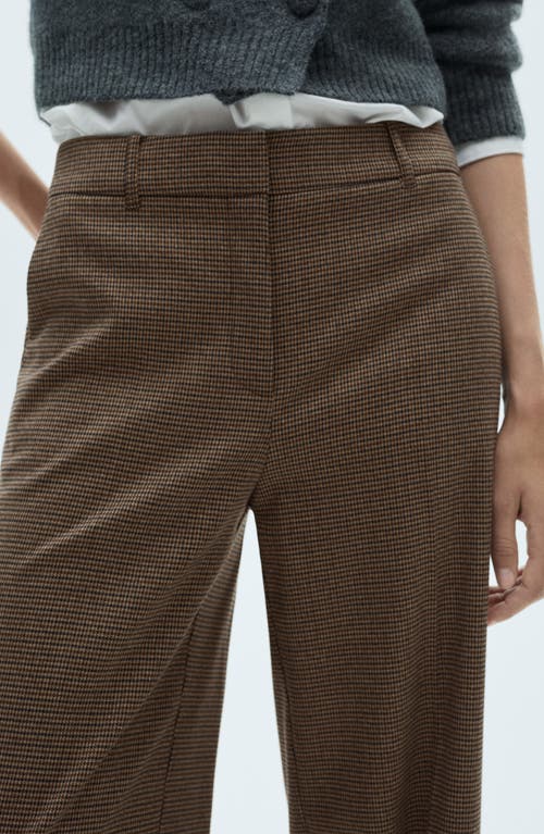 Mango Carlosw Straight Leg Pants In Brown