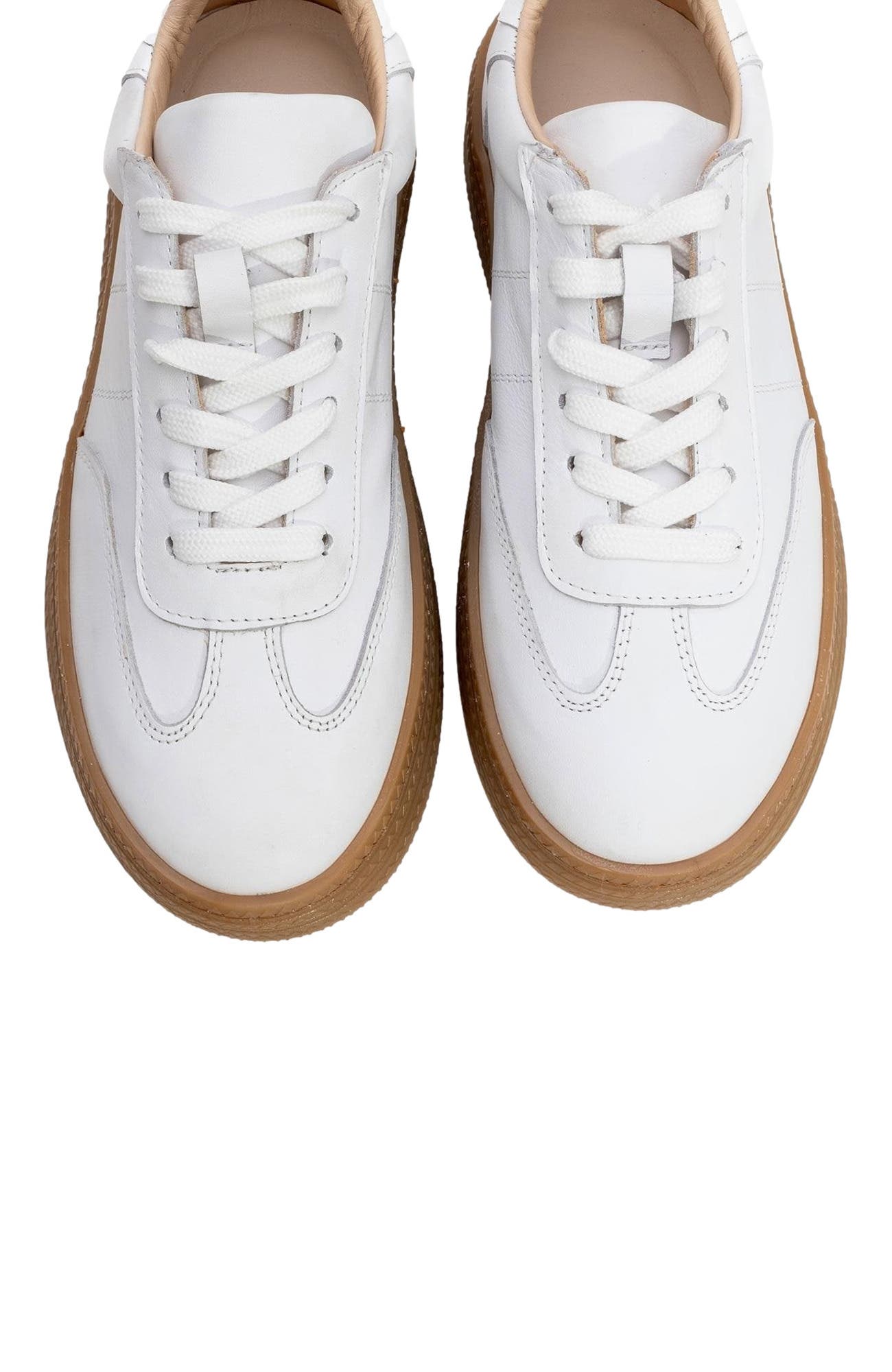 Forever & Always Shoes Fyore Leather Sneakers, Alternate, color, White Leather