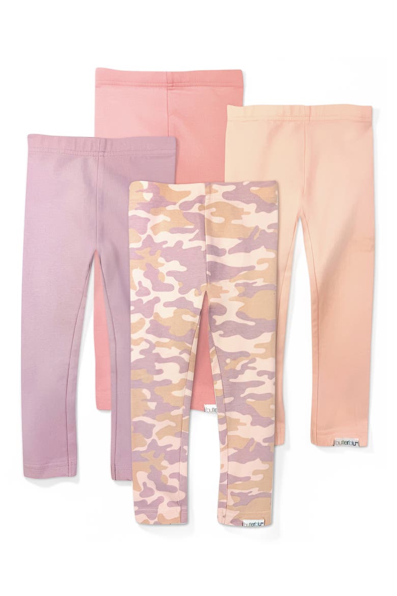 Kids' Layla 4-Pack Leggings, Main, color, LILAC SORBET CAMO