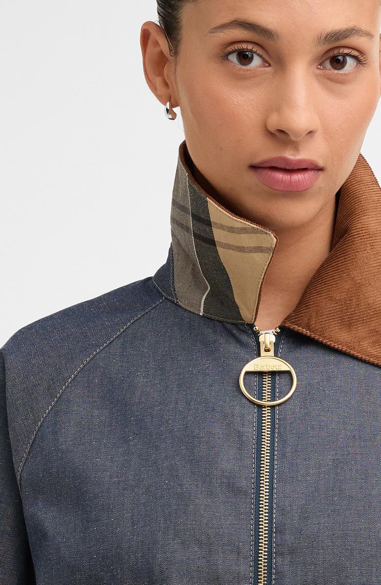 Barbour Freckleton Denim Swing Jacket, Alternate, color, Indigo / Dress