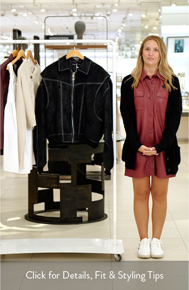 Vista Faux Suede Bomber Jacket