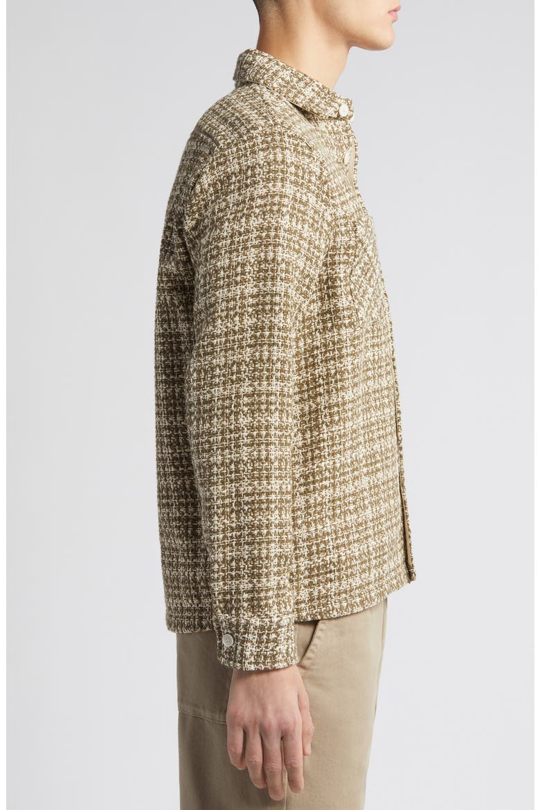 Whiting Mercer Check Button-Up Overshirt, Alternate, color, KHAKI