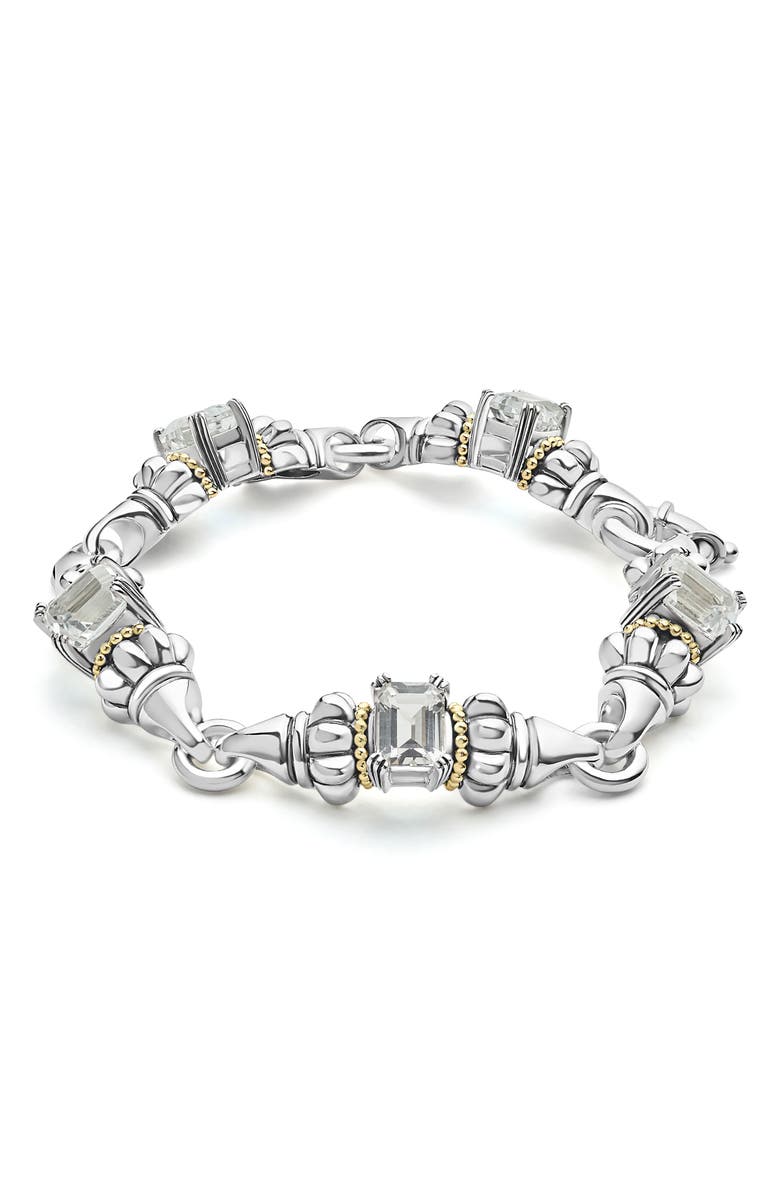 LAGOS Glacier White Topaz Link Bracelet, Main, color,