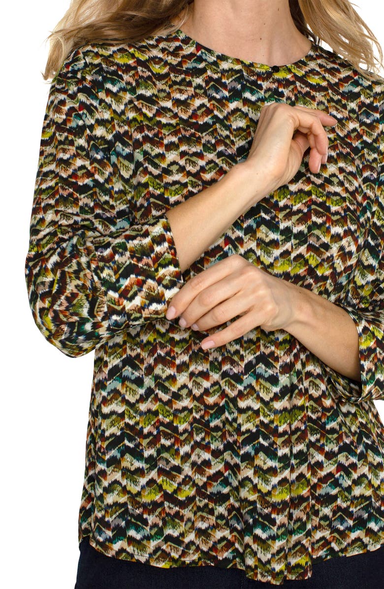 Liverpool Zigzag Stripe Stretch Woven Pullover Top, Alternate, color, 