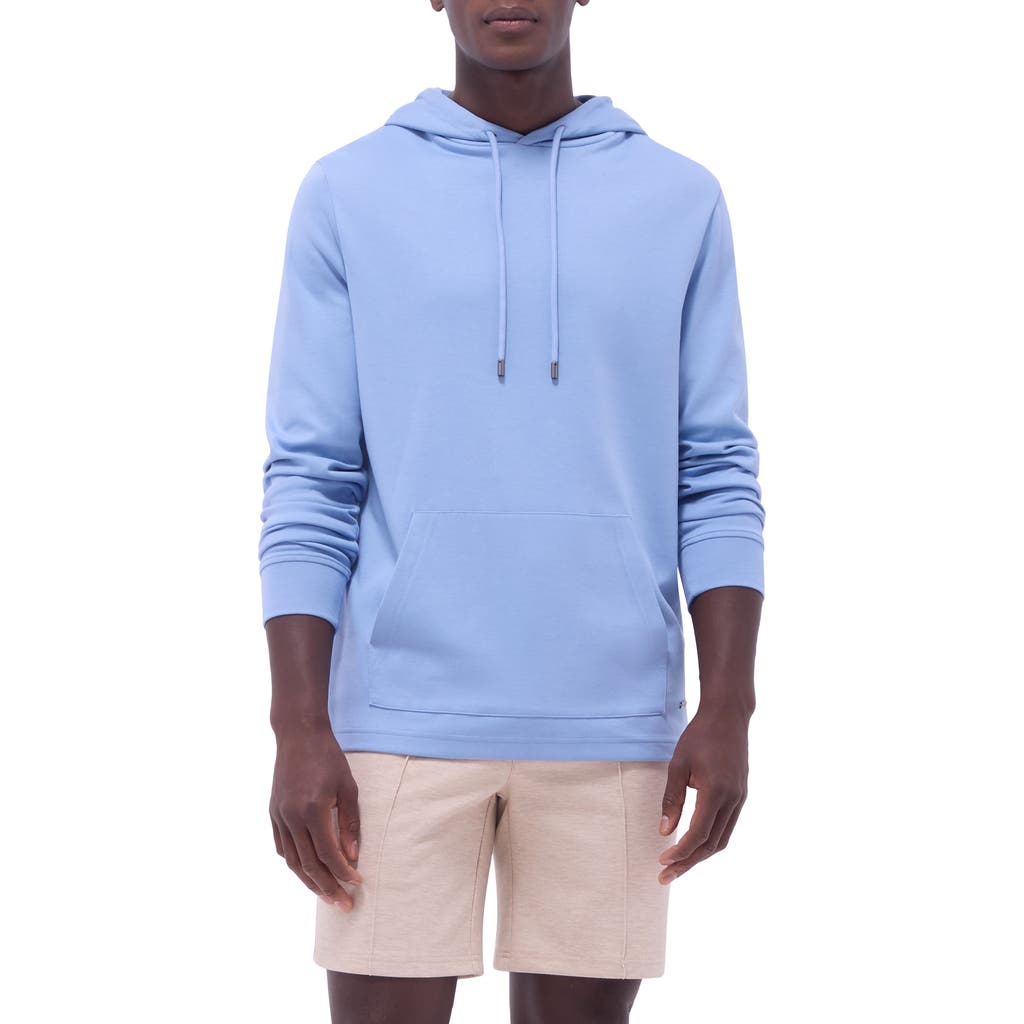 Bugatchi Cotton & Modal Blend Pullover Hoodie In Air Blue