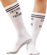 Souls. Crying and Trying Crew Grip Socks
