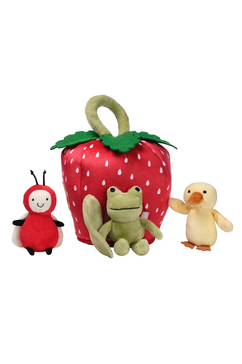 Strawberry Soft Plush Interactive Play Set with Stuffed Animal Toys, Alternate, color, Red