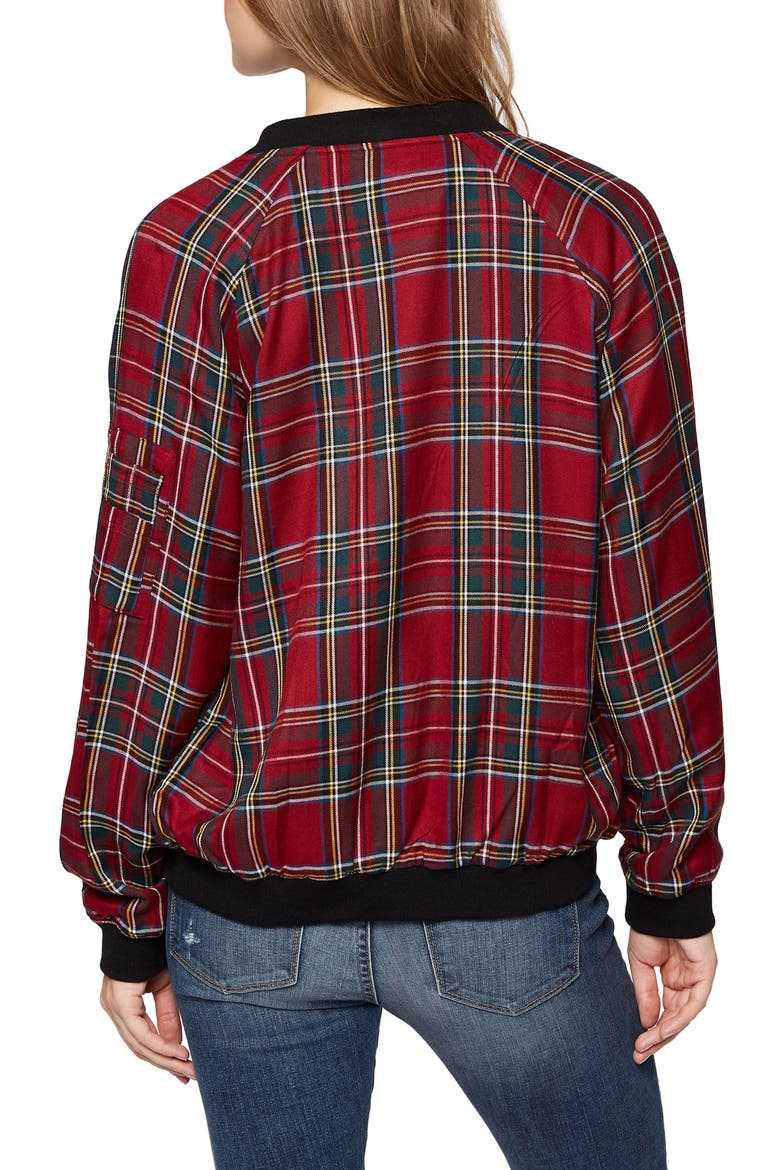 Plaid Bomber Jacket, Alternate, color, TARTAN PLAID