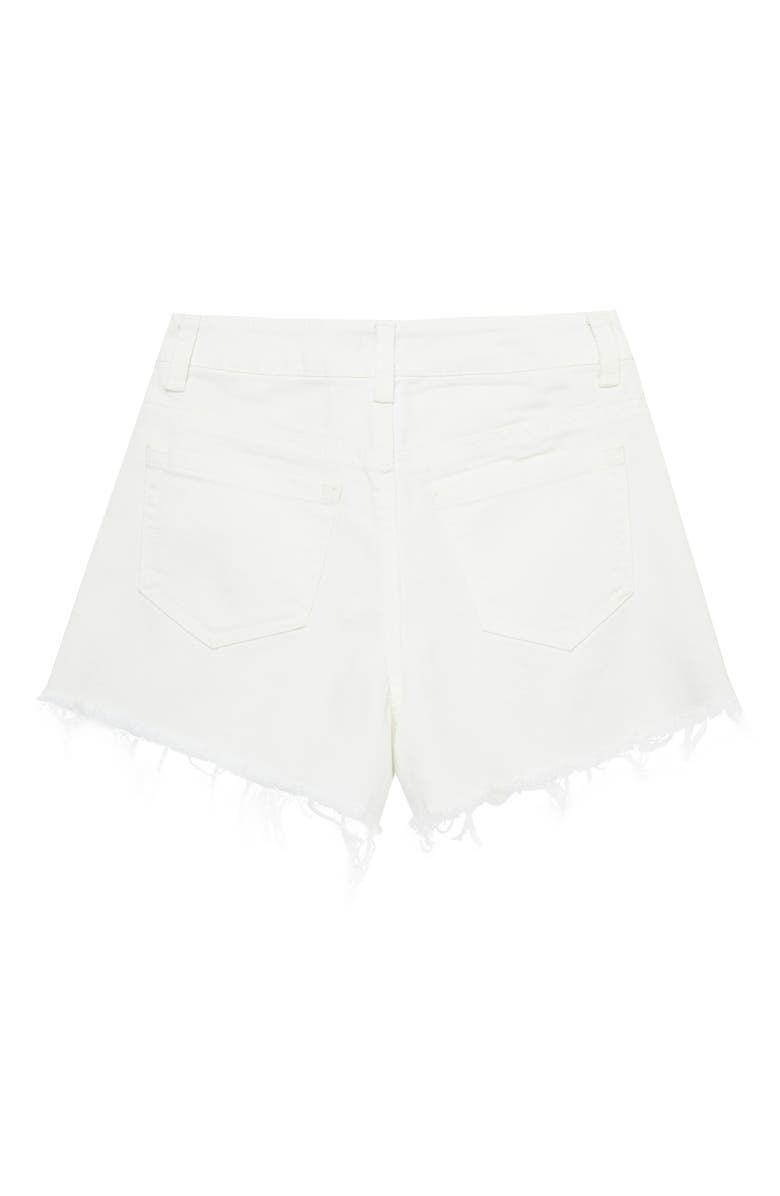Truce Kids' Studded Denim Shorts, Alternate, color, Off-White
