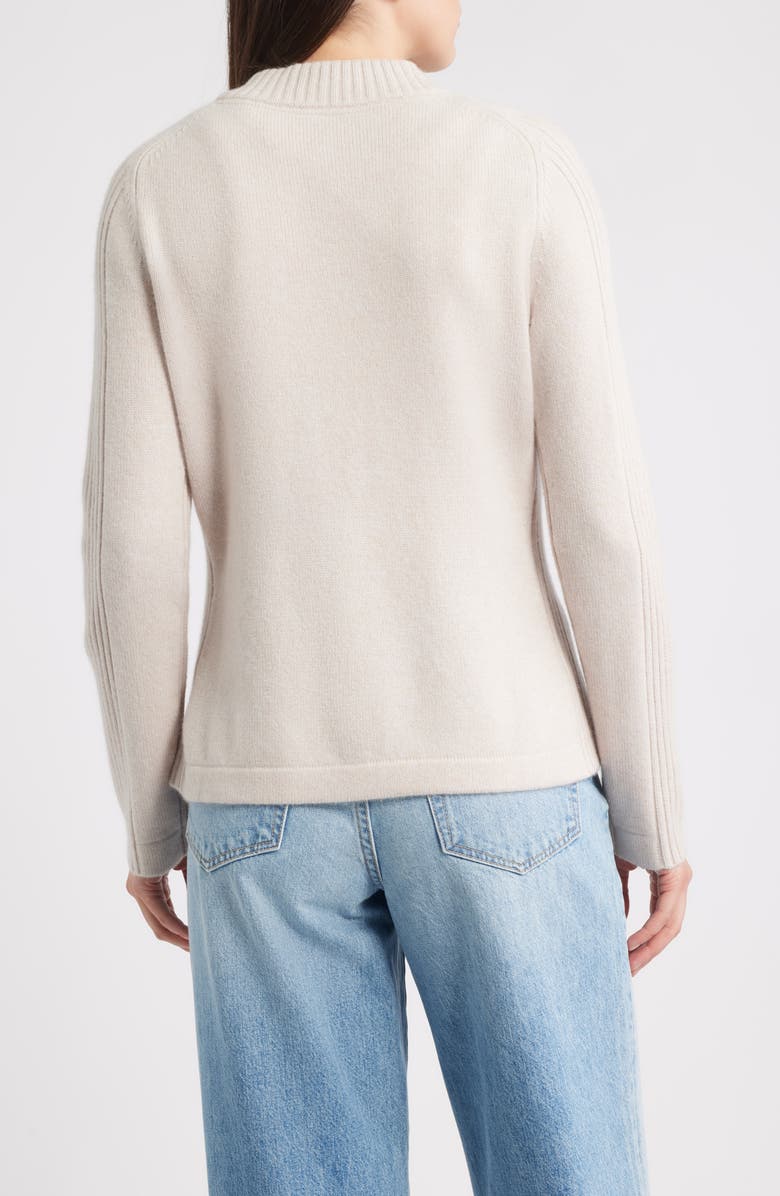 MARGARET O'LEARY St. Amelia Notched Collar Cashmere Cardigan, Alternate, color, Ecru