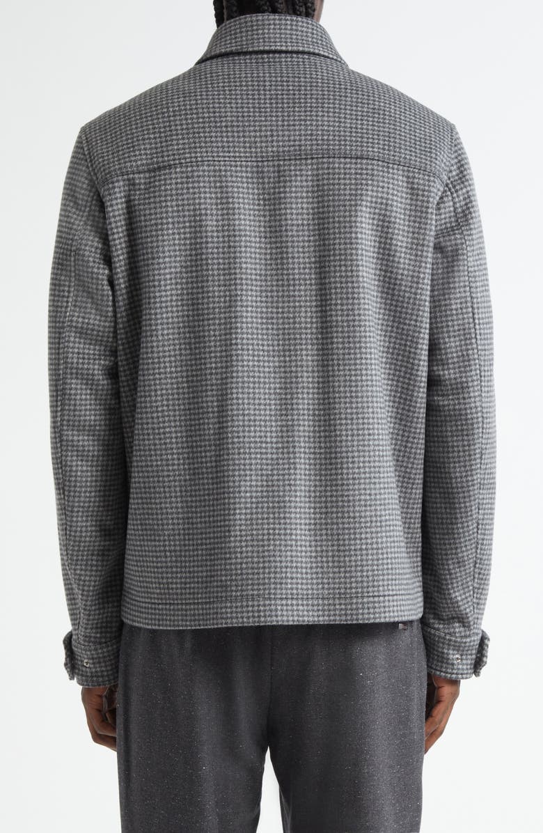 Herno Houndstooth Check Cashmere, Alternate, color, Pearl Grey