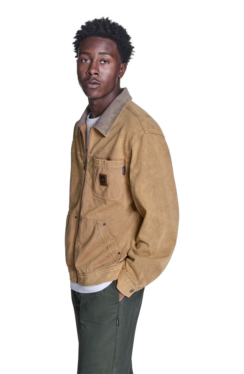 Converse Essential Zip Jacket, Alternate, color, Honey Stick