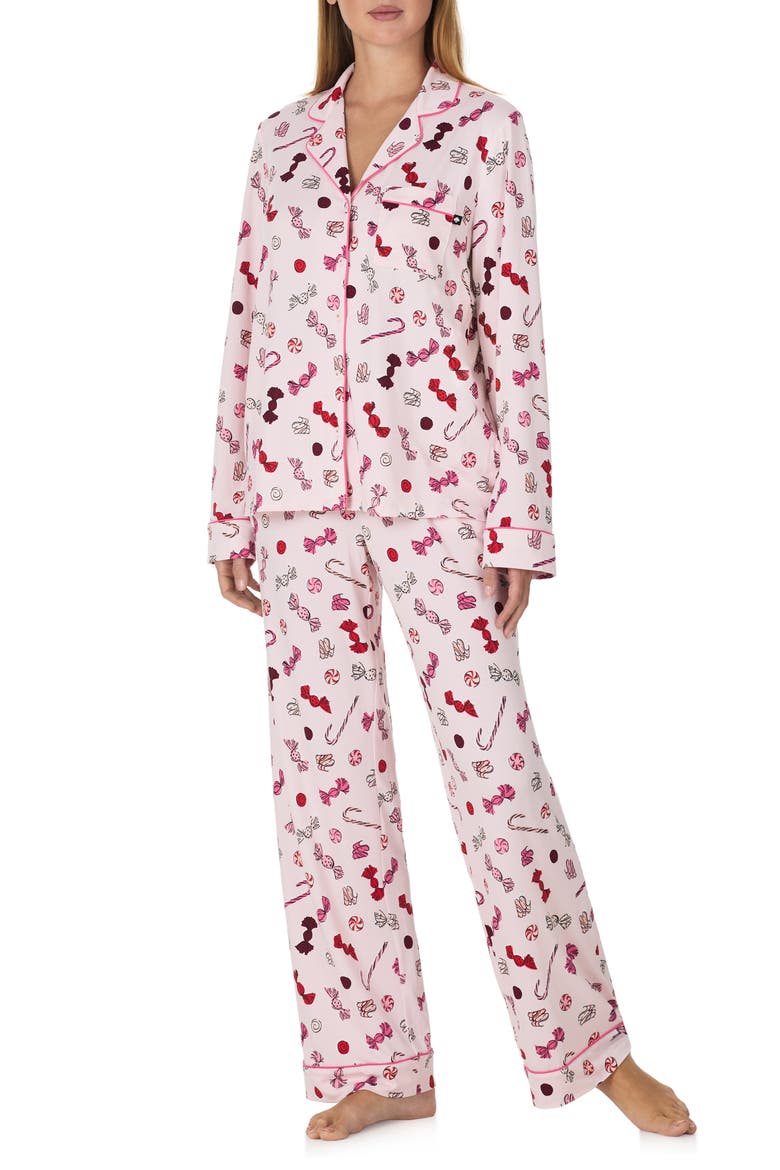 Novelty Print Pajamas, Alternate, color, BLUSH/ PRINT