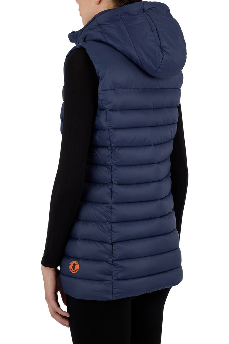 Margareth Recycled Nylon Puffer Vest, Alternate, color, NAVY BLUE