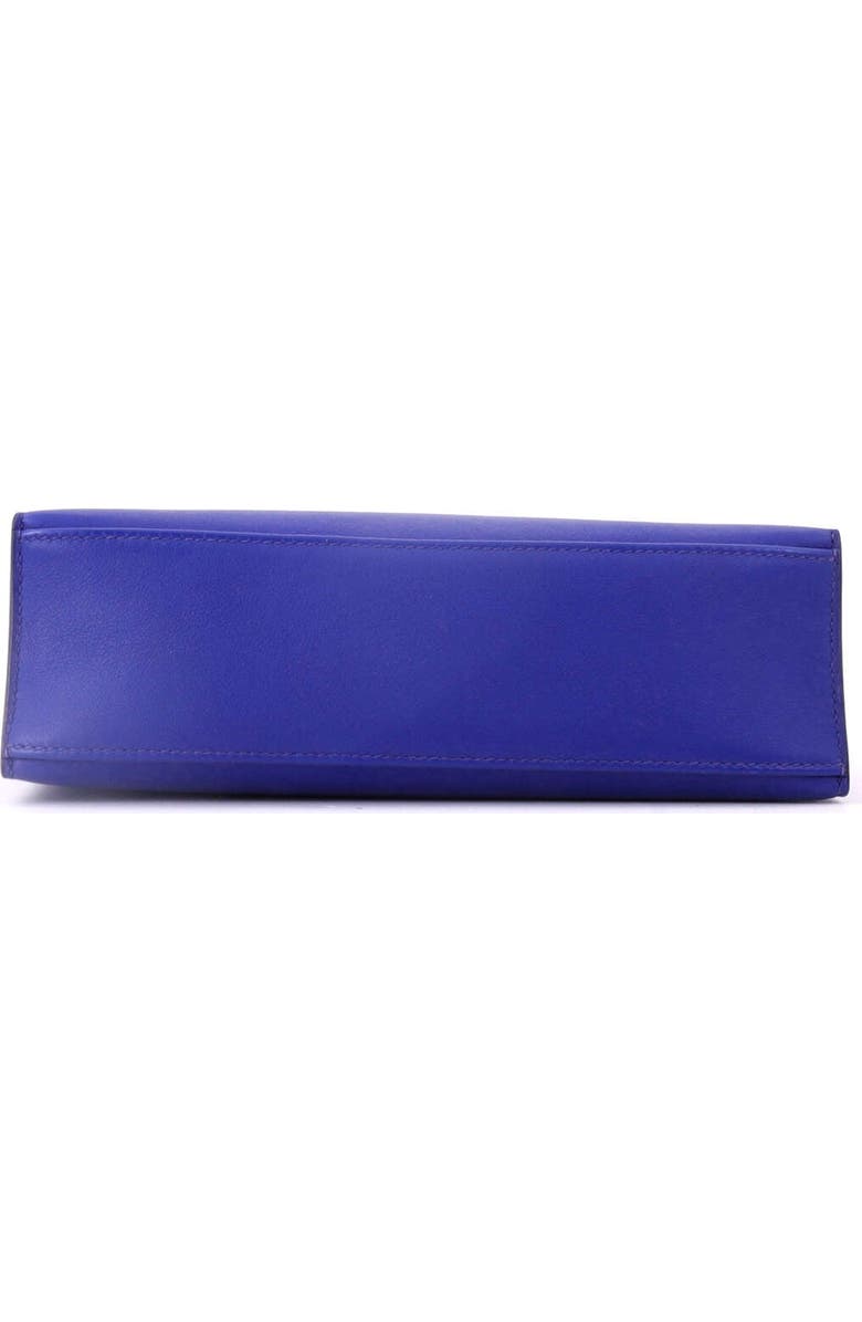 Pre-Owned Hermes Kelly Pochette Swift, Alternate, color, Bleu Electrique