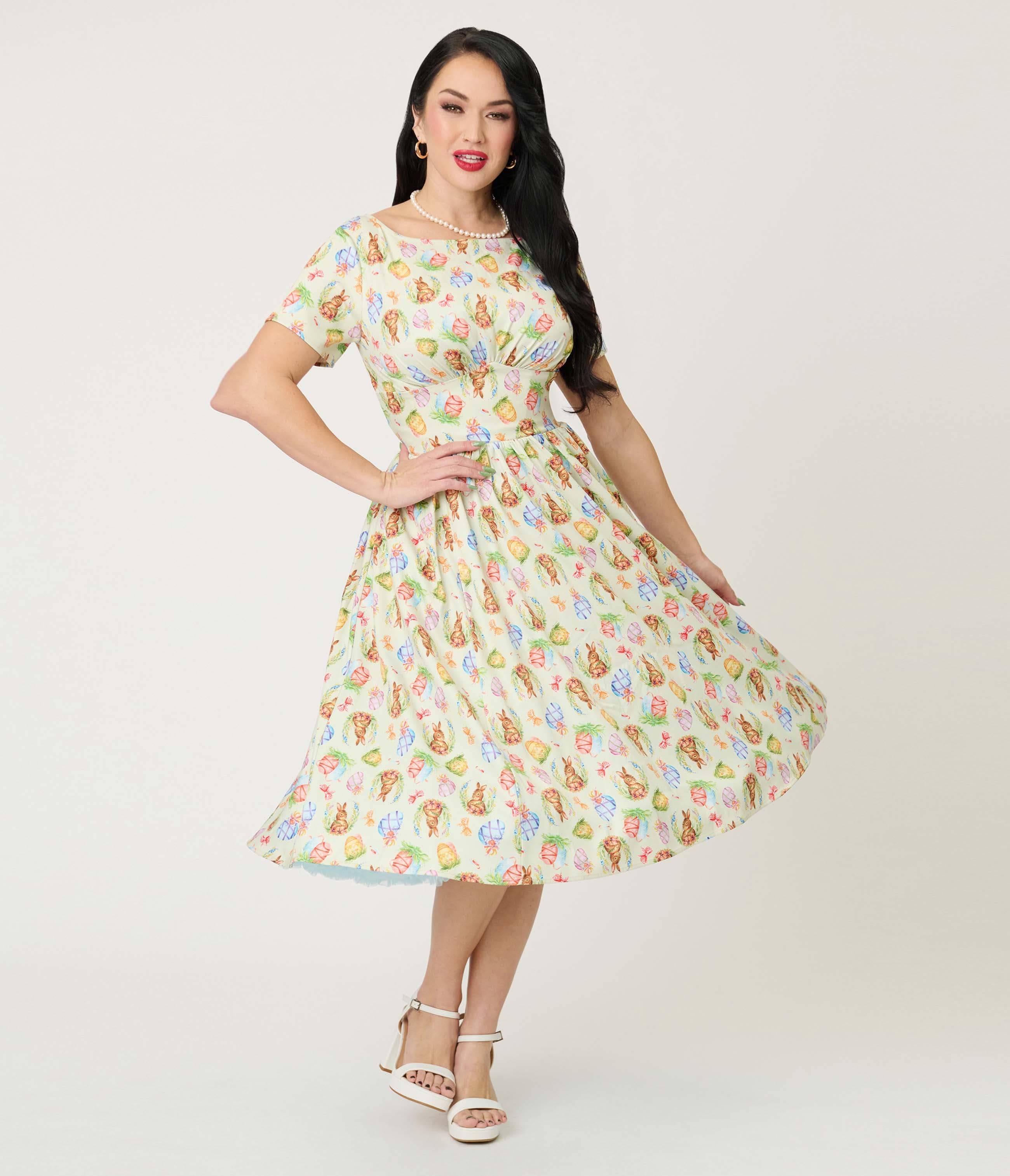 Green W/Bunny Print