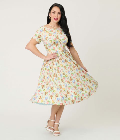 Smocked Back Swing Dress