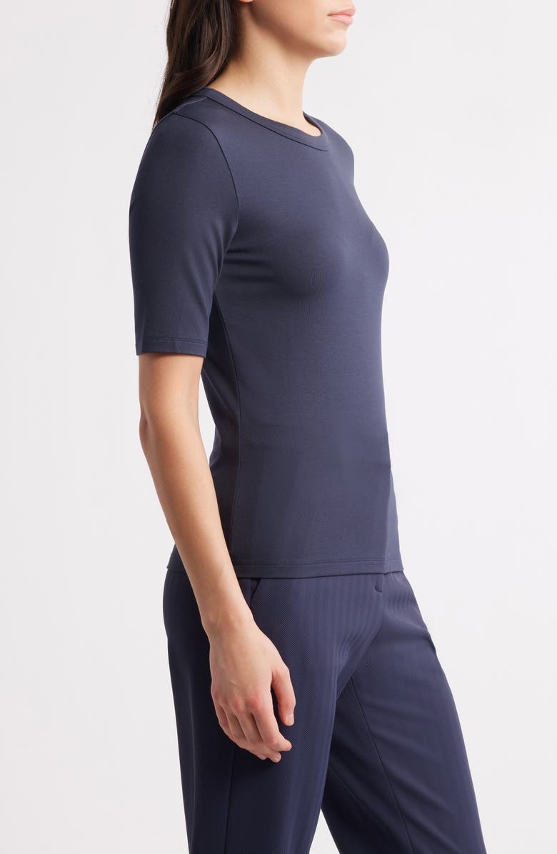 BOSS Efita Crewneck T-Shirt, Alternate, color, Clean Navy