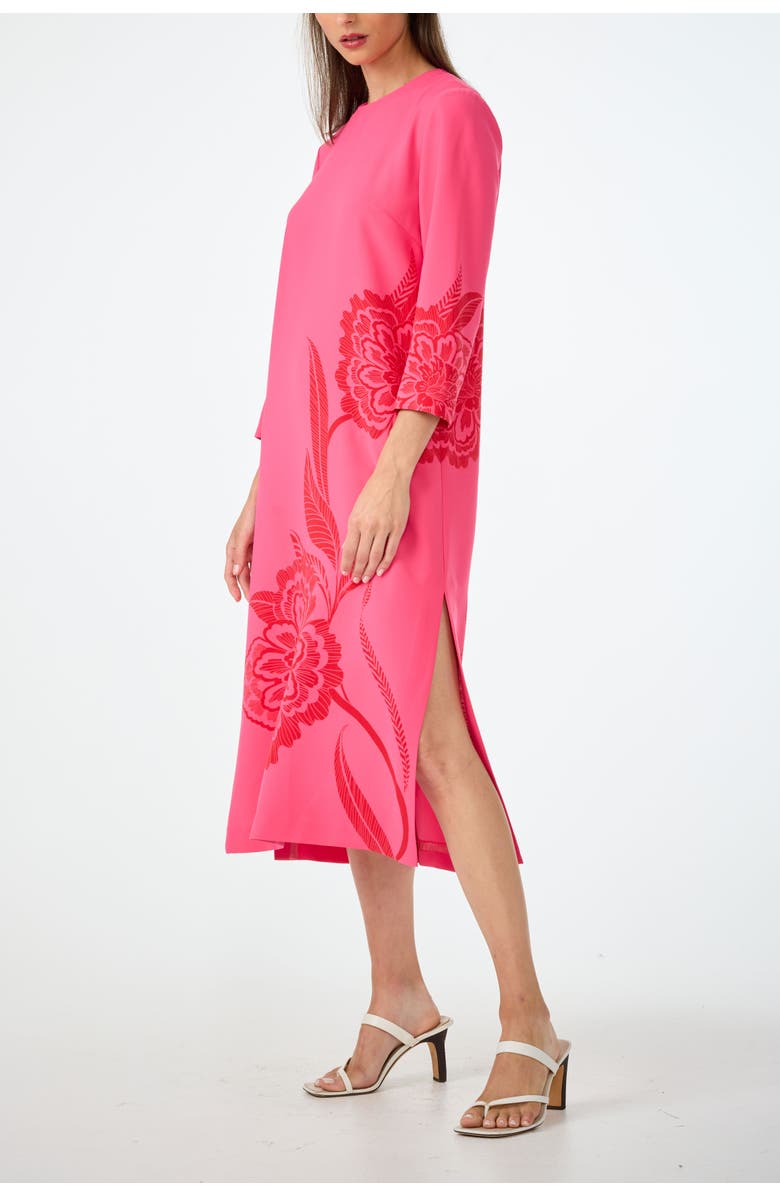 Trina Turk Cointreau 2 Midi Shift Dress, Alternate, color, Rosewater/Reina Red