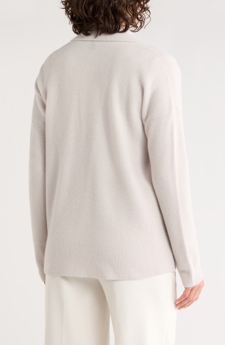 Eileen Fisher Shawl Collar Cashmere Cardigan, Alternate, color, Chalk