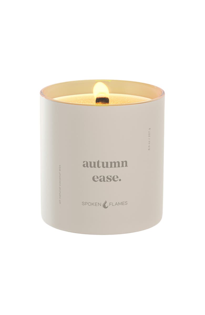 Spoken Flames Autumn Ease Candle, Main, color, Light Beige/Off-White