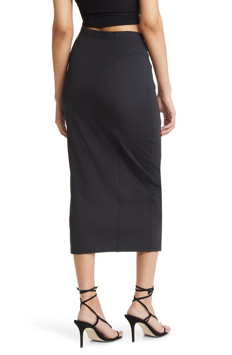 Open Edit High Waist Midi Skirt, Alternate, color,