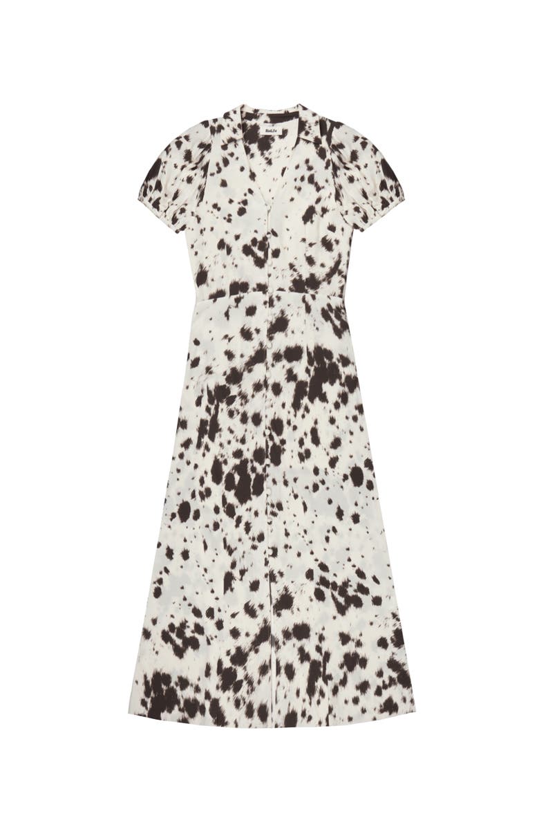 Ro&Zo Animal Print Button Front Shirt Dress, Alternate, color, Mono