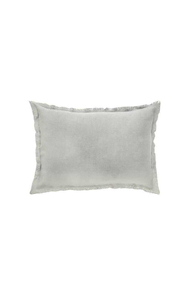 Fringe Soft Linen Pillow Cover Only, Main, color, Grey